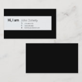 Hallo! Ich bin - Geschäfts-Karten für verabredeten Visitenkarte (Vorne/Hinten)