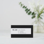 Hallo! Ich bin - Geschäfts-Karten für verabredeten Visitenkarte (Stehend Vorderseite)
