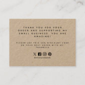 Hallo, ich bin hier | Branding Vielen Dank Beisetz Visitenkarte (Rückseite)