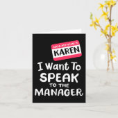 Hallo ich bin Karen Ich Wollte, mit Manager Funny  Karte (Gelbe Blume)