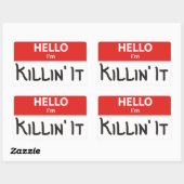 Hallo, ich bin Killin' It Name Abzeichen Sticker (Blatt)