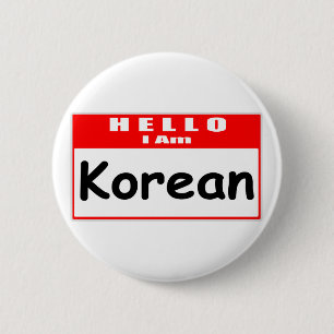 Hallo, ich bin Koreaner ... Nametag Button