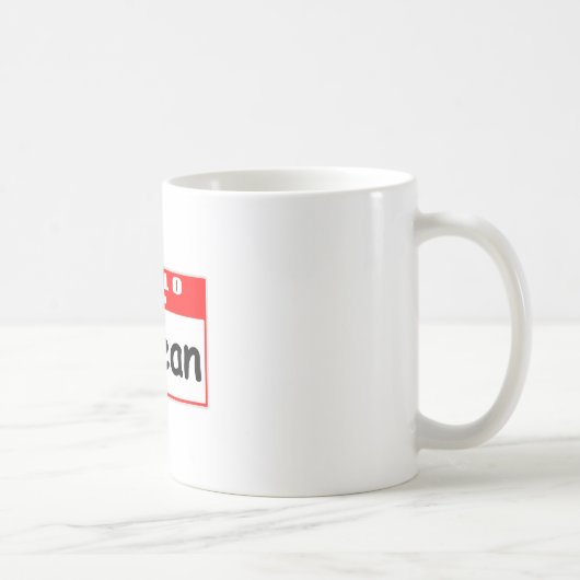 Hallo, ich bin Koreaner ... Nametag Kaffeetasse (Rechts)
