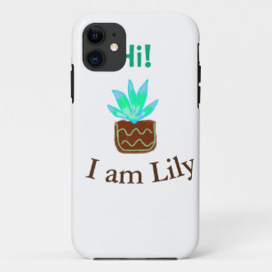 Hallo Ich bin Lily cactus succulent hinzufügen Nam Case-Mate iPhone Hülle