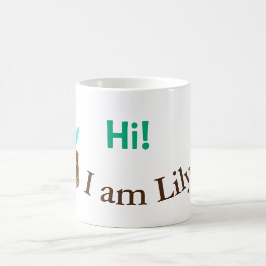 Hallo Ich bin Lily cactus succulent hinzufügen Nam Kaffeetasse (Mittel)