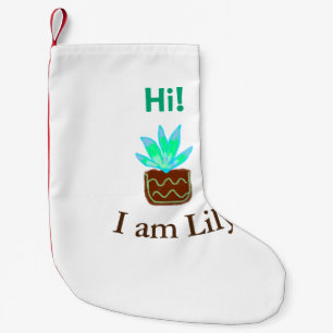 Hallo Ich bin Lily cactus succulent hinzufügen Nam Kleiner Weihnachtsstrumpf