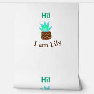 Hallo Ich bin Lily cactus succulent hinzufügen Nam Tapete