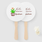 Hallo Ich bin neu hier Baby Dusche Kinder Blumenbl Fächer (Vorne und Hinten)