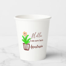 Hallo Ich bin neu hier Baby Dusche Kinder Blumenbl