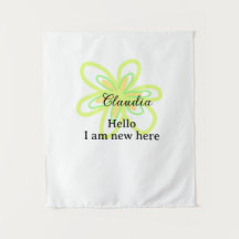 Hallo, ich bin neu hier name gelbe grüne Blume Kin