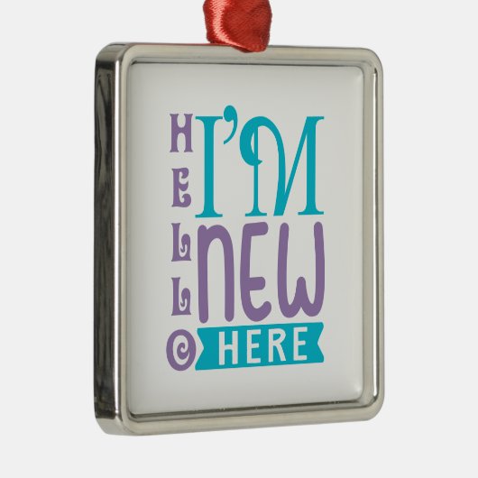 Hallo, ich bin neu hier ornament aus metall (Rechts)