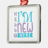 Hallo, ich bin neu hier ornament aus metall (Links)