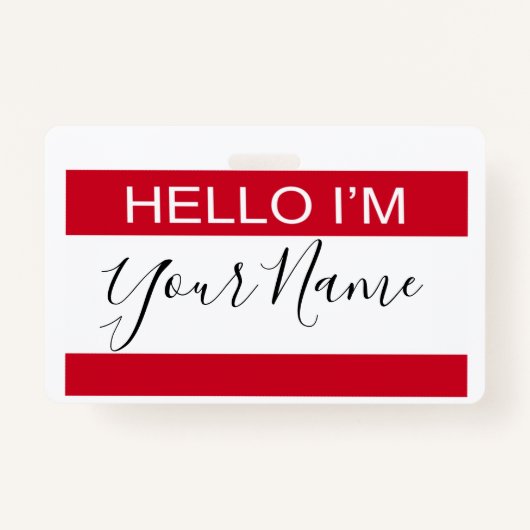 Hallo Ich bin Personalisiert Made Ausweis (Vorderseite)