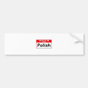 Hallo, ich bin Polnisch ... Nametag Autoaufkleber