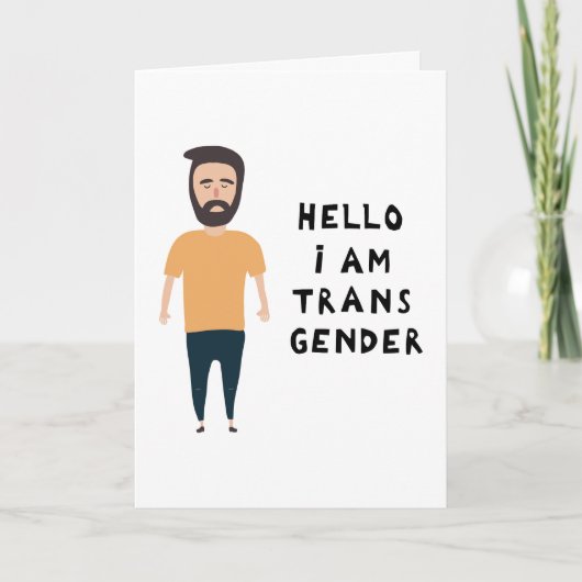 Hallo Ich bin Transgender Karte (Vorderseite)