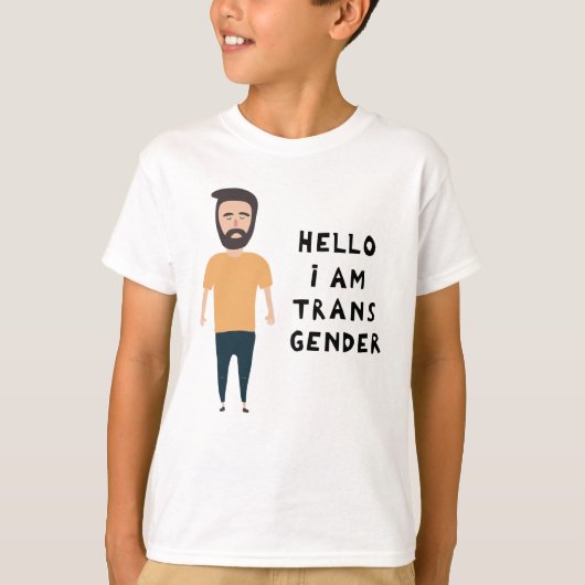 Hallo Ich bin Transgender T-Shirt (Vorderseite)