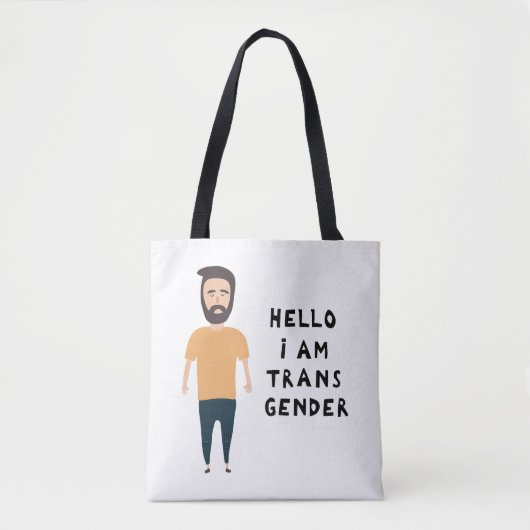 Hallo Ich bin Transgender Tasche (Vorderseite)