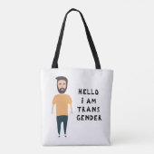 Hallo Ich bin Transgender Tasche (Rückseite)