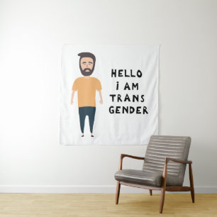 Hallo Ich bin Transgender Wandteppich