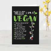 Hallo, ich bin Vegan Karte (Gelbe Blume)