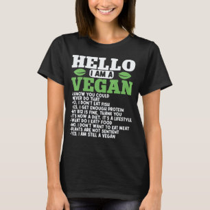 Hallo, ich bin vegan vegetarische pflanzliche Ernä T-Shirt