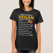 Hallo Ich bin Vegane pflanzliche Diät Pflanze gesp T-Shirt (Vorderseite)