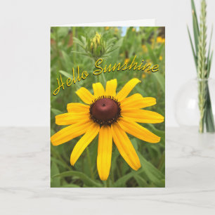 Hallo, ich denke an dich Rudbeckia-Blume Custom Karte