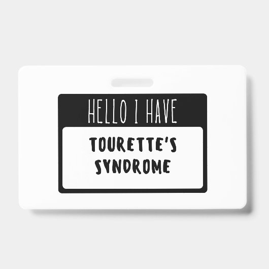 Hallo, ich habe das Tourette-Syndrom Ausweis (Vorderseite)