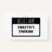 Hallo, ich habe das Tourette-Syndrom Ausweis (Vorderseite)
