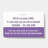 Hallo Ich habe FIBROMYALGIA Behinderung Ausweis (Rückseite)