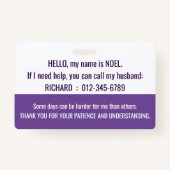 Hallo Ich habe FIBROMYALGIA Behinderung Ausweis (Rückseite)