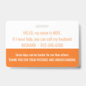 Hallo ich habe Multipler Sklerose ms Behinderung i Ausweis (Rückseite)