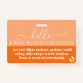 Hallo ich habe Multipler Sklerose ms Behinderung i Ausweis (Vorderseite)
