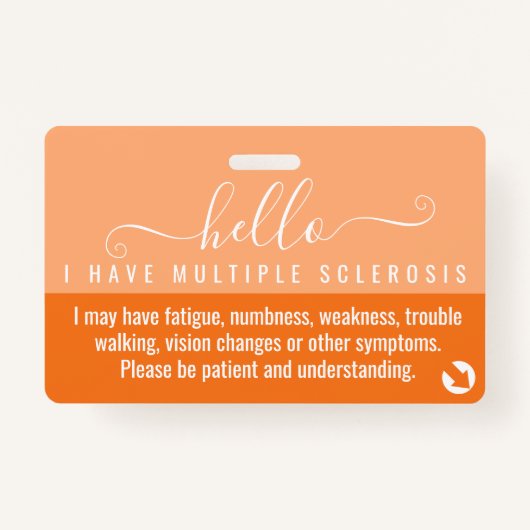 Hallo ich habe Multipler Sklerose ms Behinderung i Ausweis (Vorderseite)