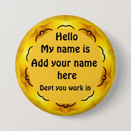 Hallo, ich heiße.._ button (Vorderseite)