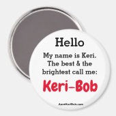 Hallo Ich heiße Keri Magnet (Vorderseite/Rückseite)