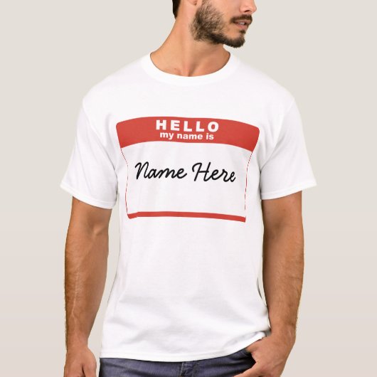 Hallo, ich heiße... Rot T-Shirt (Vorderseite)