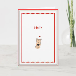 Hallo, ich Liebe Sie Cartoon Bear Card Karte