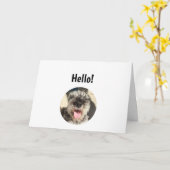 Hallo Ich mag Fish Sticks Grußkarte Karte (Gelbe Blume)