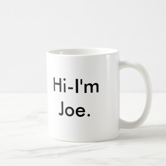 Hallo-ICh morgens Joe Kaffeetasse (Rechts)