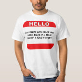 Hallo - Ihr kundenspezifischer Text hier T-Shirt (Vorderseite)