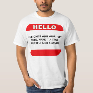 Hallo - Ihr kundenspezifischer Text hier T-Shirt