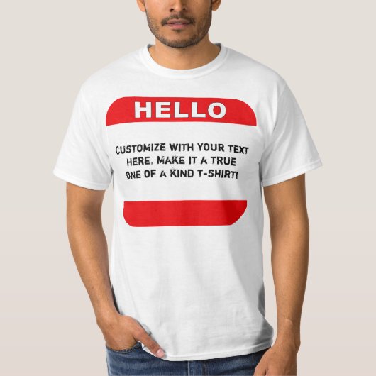 Hallo - Ihr kundenspezifischer Text hier T-Shirt (Vorderseite)