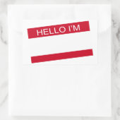 Hallo Im Rechteckiger Aufkleber (Tasche)