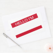 Hallo Im Rechteckiger Aufkleber (Umschlag)