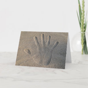 Hallo im Sand Karte