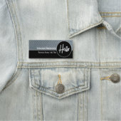 Hallo Imitate Diamond Plate Beruflich Namensschild (Beispiel)