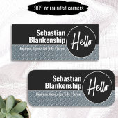 Hallo Imitate Diamond Plate Beruflich Namensschild