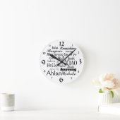 Hallo in der unterschiedlichen runde wanduhr (Zuhause)