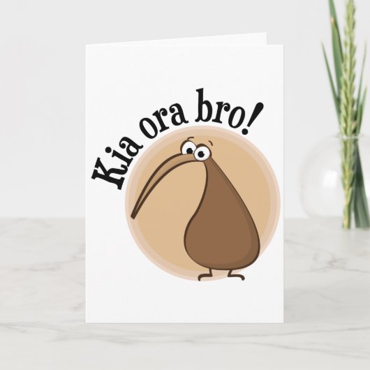 Hallo in Kiwi Karte (Vorderseite)